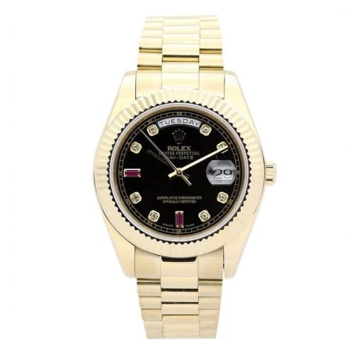 Rolex Day-Date Black Dial 118238 Mens 36MM